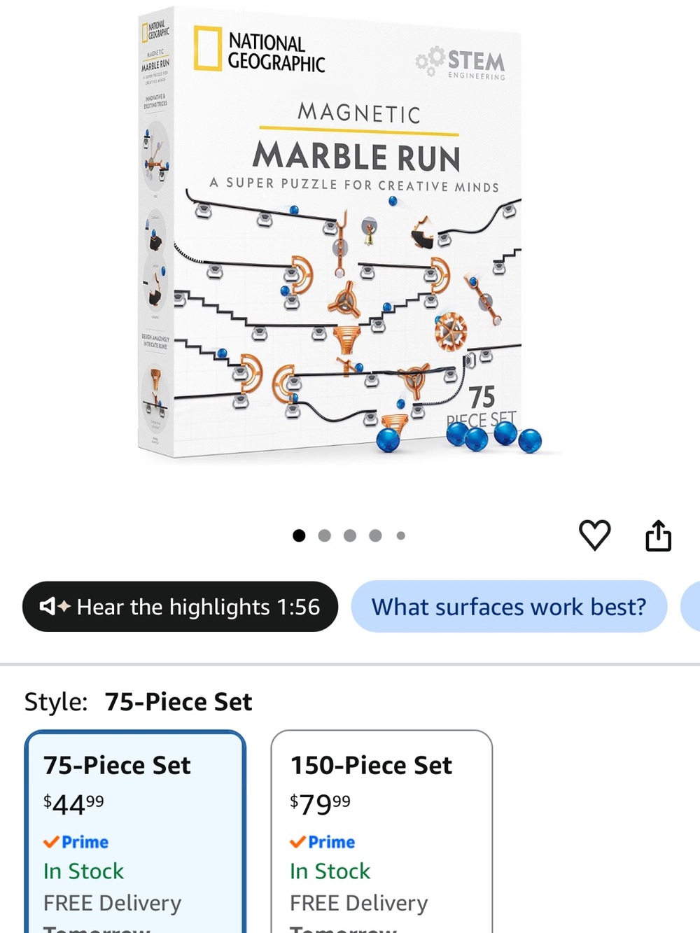 Magnetic Marble Run Set - National Geographic - Picture 4 of 4